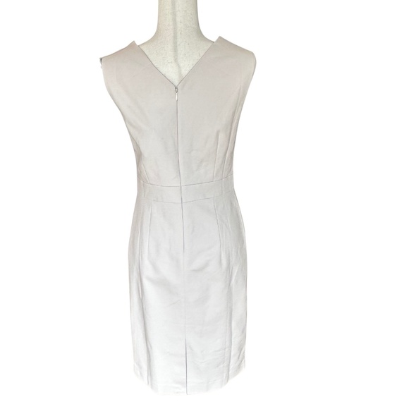 NWT Ann Taylor Double V Seamed Sheath Bi-Stretch Pebble Gray Melange Size 4 - Picture 4 of 13